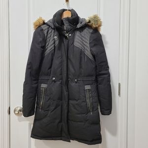 Cole Haan Mixed Media Black Down Coat